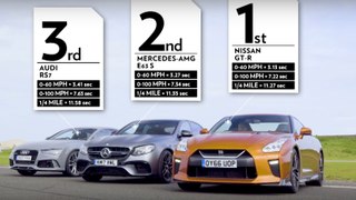 Nissan GT-R Vs Audi RS7 Vs Mercedes E63 AMG - Drag Races