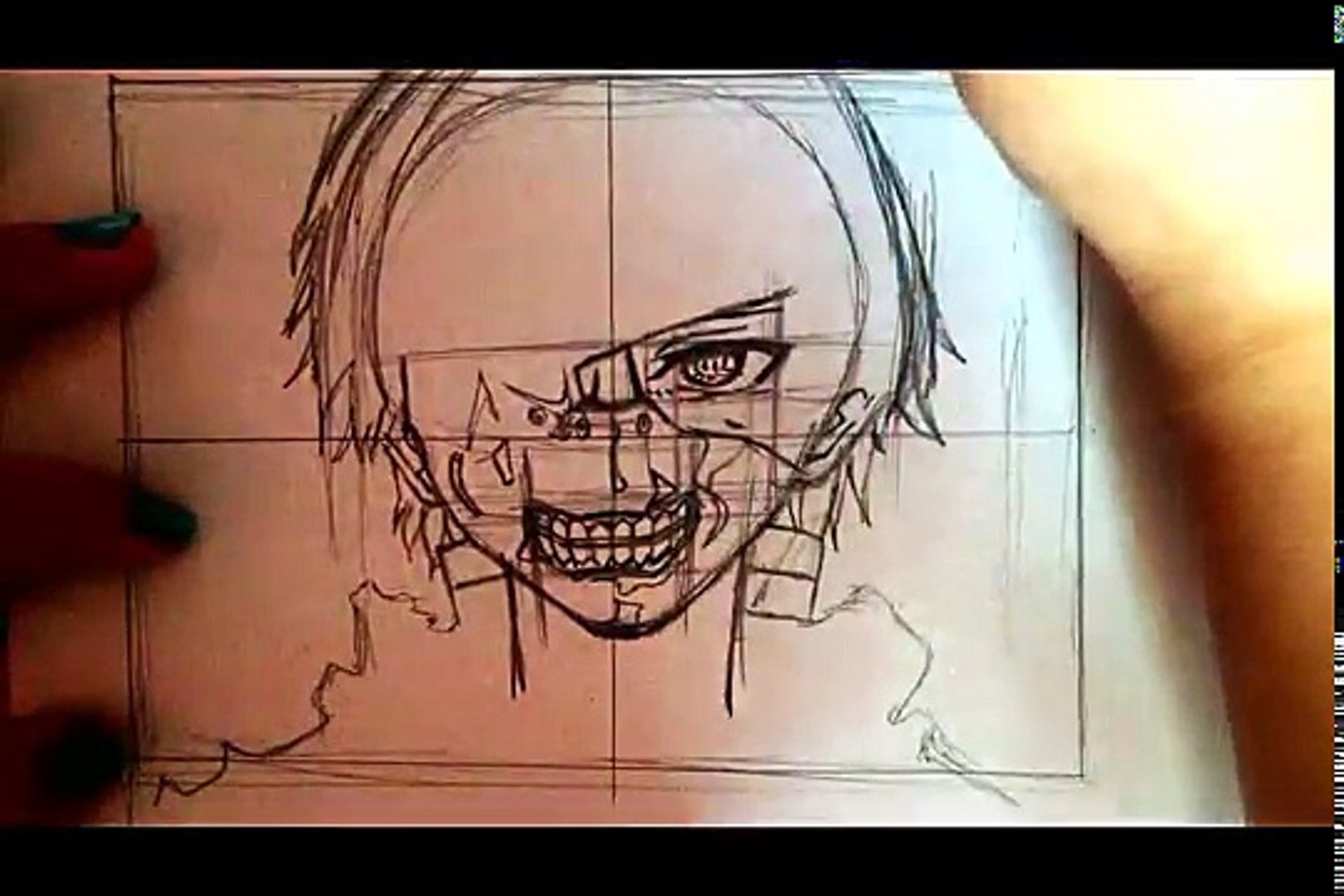 How To Draw Kaneki Tokyo Ghoul Anime Step By Step Tutorial Video Dailymotion