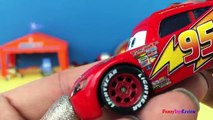 Disney Pixar Lightning Mcqueen Car Toy Racing on PlayDoh Track made by Diggin Rigs Steamer