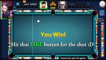 8 Ball Pool- MINDBLOWING SHOT WITH EPIC CUE- Player Faints [Collection Cues w/Aamir] 100th Video