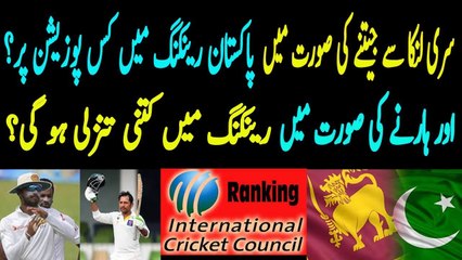 Ranking effect of pakistan cricket team after test series with sri lanka in abu dhabi