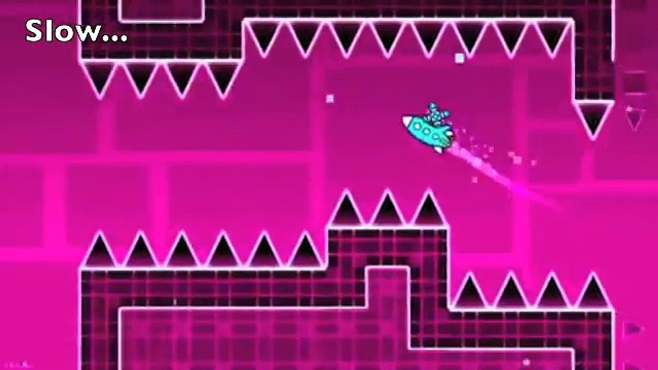 Slow… FAST! !esreveR - Time Machine - Geometry Dash