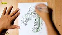 Como dibujar un Dragon 3D l how to draw a dragon 3D