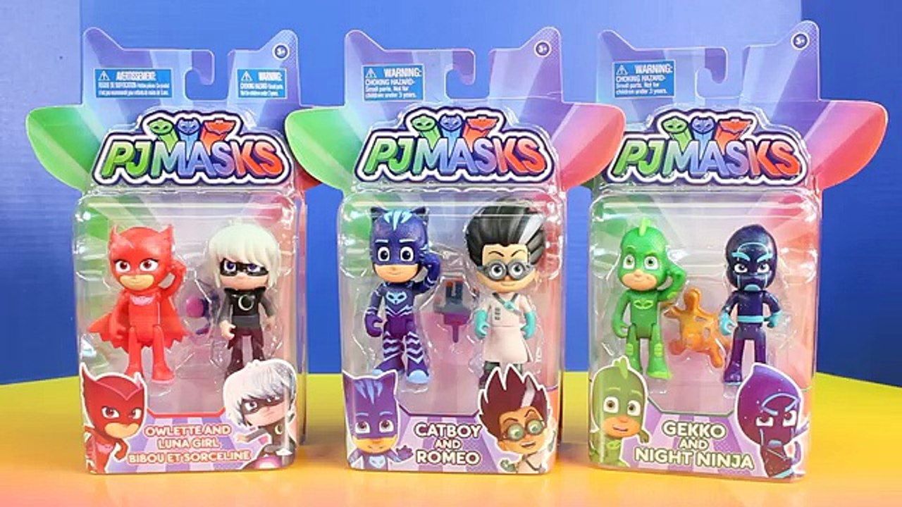 PJ Masks Collection With Owlette Catboy Gekko Luna Girl Night Ninja And Romeo Make Imaginext Robots