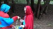 LITTLE RED RIDING HOOD vs BIG BAD WOLF w/ Spiderman Funny Superheroes Fairy Tale Playtime