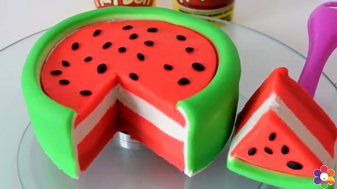 Play DOH| Pastel sandia en plastilina| watermelon cake toys| SALILA SHOW