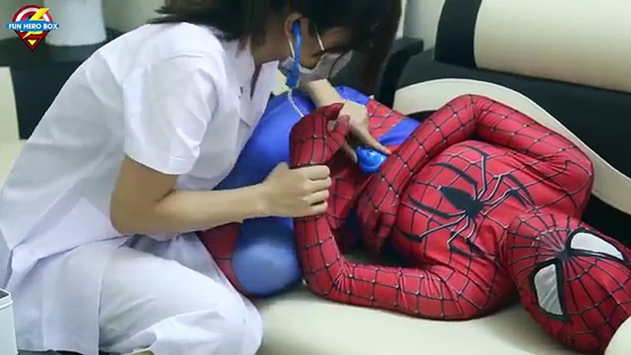 Spiderman Got Stomachache Save by Doctor - Kids s - Movies for kids - Frozen Elsa and SpiderMan