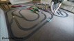 LEGO Train Track Setup Featuring Passenger and Cargo Trains with Lights!