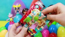 Peppa Pig Brinquedos Surpresas Ovos de Pascoa Meninas Super Poderosas Dora Cores Ingles Portugues