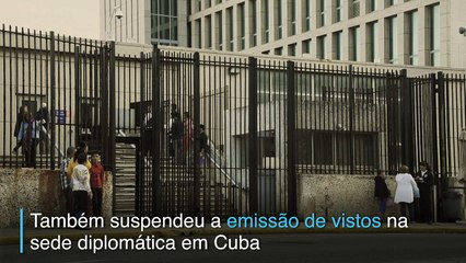 EUA retiram pessoal diplomático em Cuba