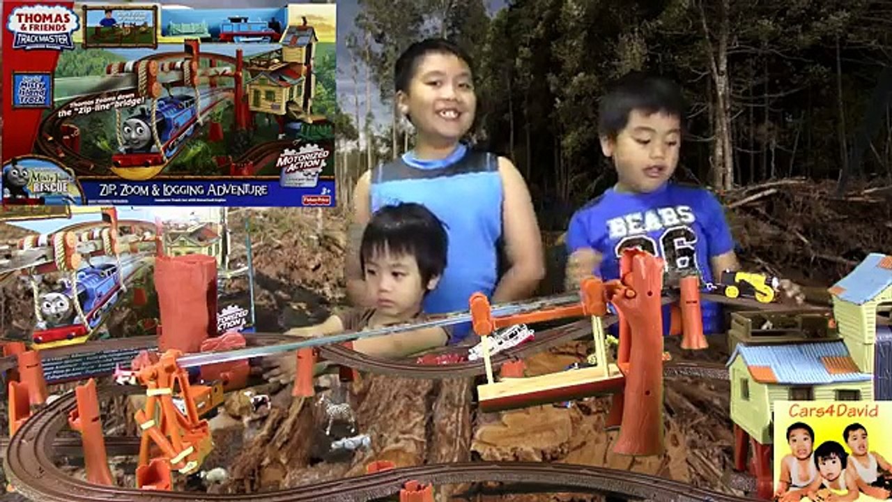 THOMAS AND FRIENDS TRACKMASTER ZIP ZOOM & LOGGING ADVENTURE Accidents Happen KIDS PLAYING TOY TRAINS