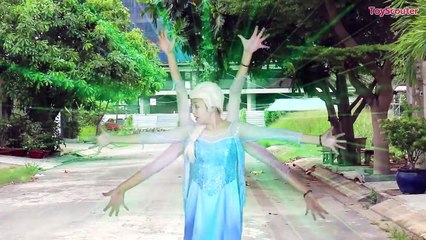 Frozen Elsa EIGHT HANDS vs Bad Guys! w/ Spiderman, Joker, Maleficent & Venom in Real Life
