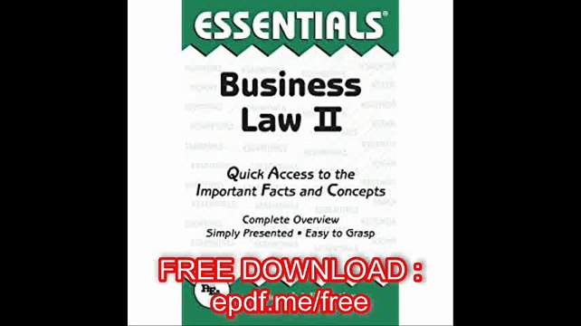 Business Law II Essentials (Essentials Study Guides)