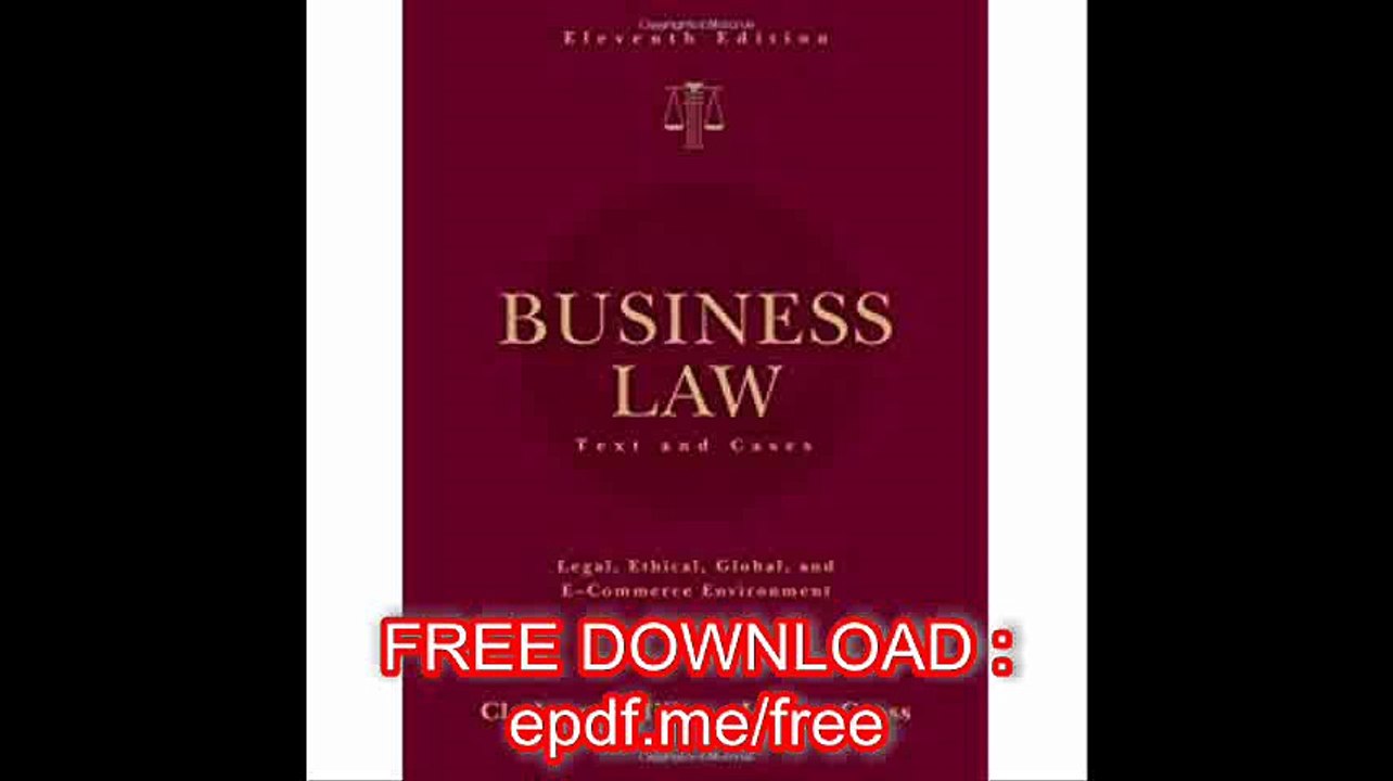 Business Law Text and Cases (Available Titles CengageNOW)
