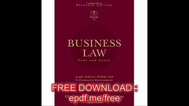 Business Law Text and Cases (Available Titles CengageNOW)