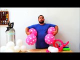 DIY Simple Easy Minnie Balloon Centerpiece Column for Birthday parties How to make Mouse balloon dec