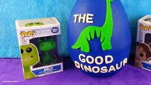 The Good Dinosaur Movie Play-Doh Surprise Eggs and Clay Slime with Funko Pop Toys Arlo and Spot