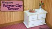 Miniature Polymer Clay Dresser / Chest of drawers - Polymer Clay Tutorial