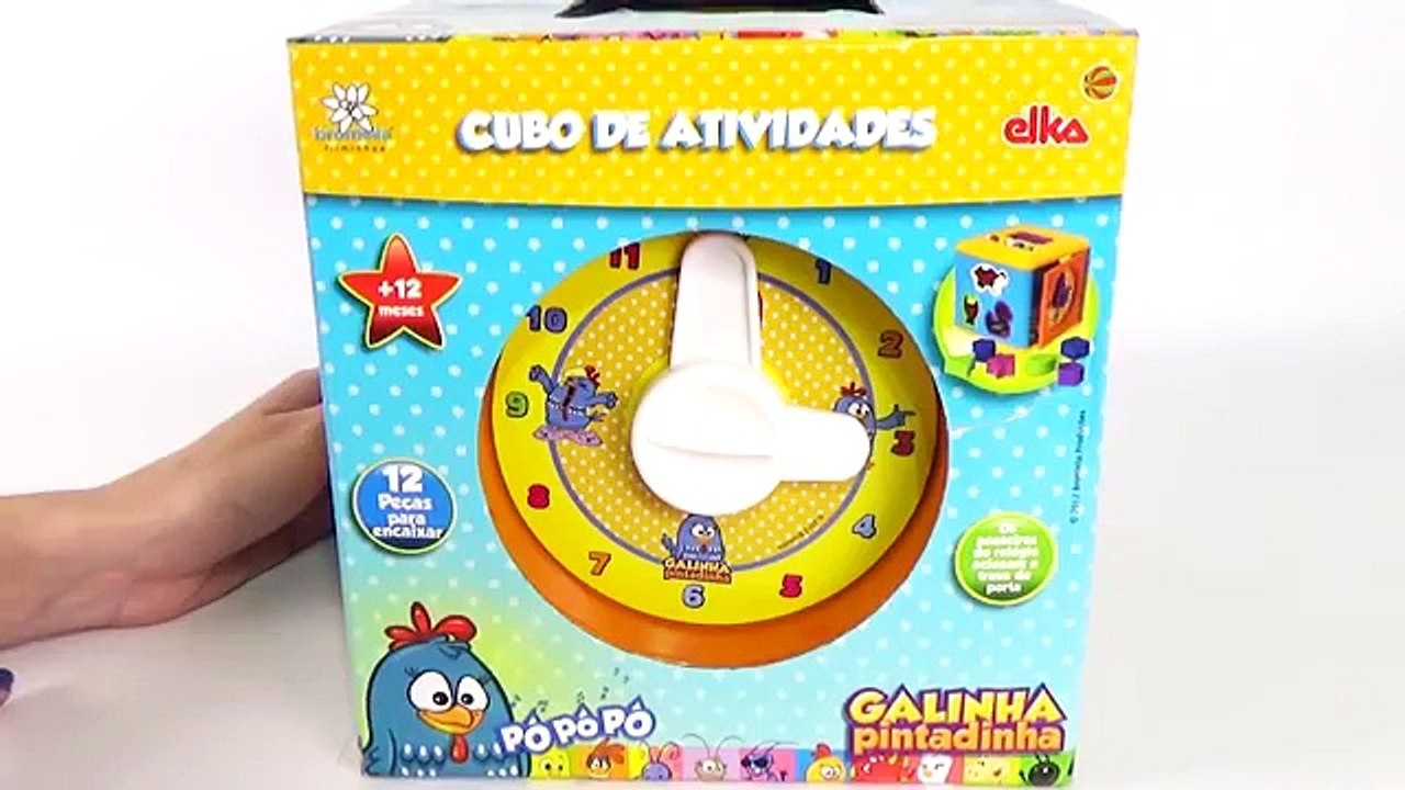 Galinha Pintadinha Cubo de Atividades Aprenda As Formas e Horas. Brinquedos Juguetes Toys