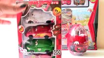 Unboxing Disney Cars 2 Toys Mater Lightning McQueen Surprise Eggs unwrapping