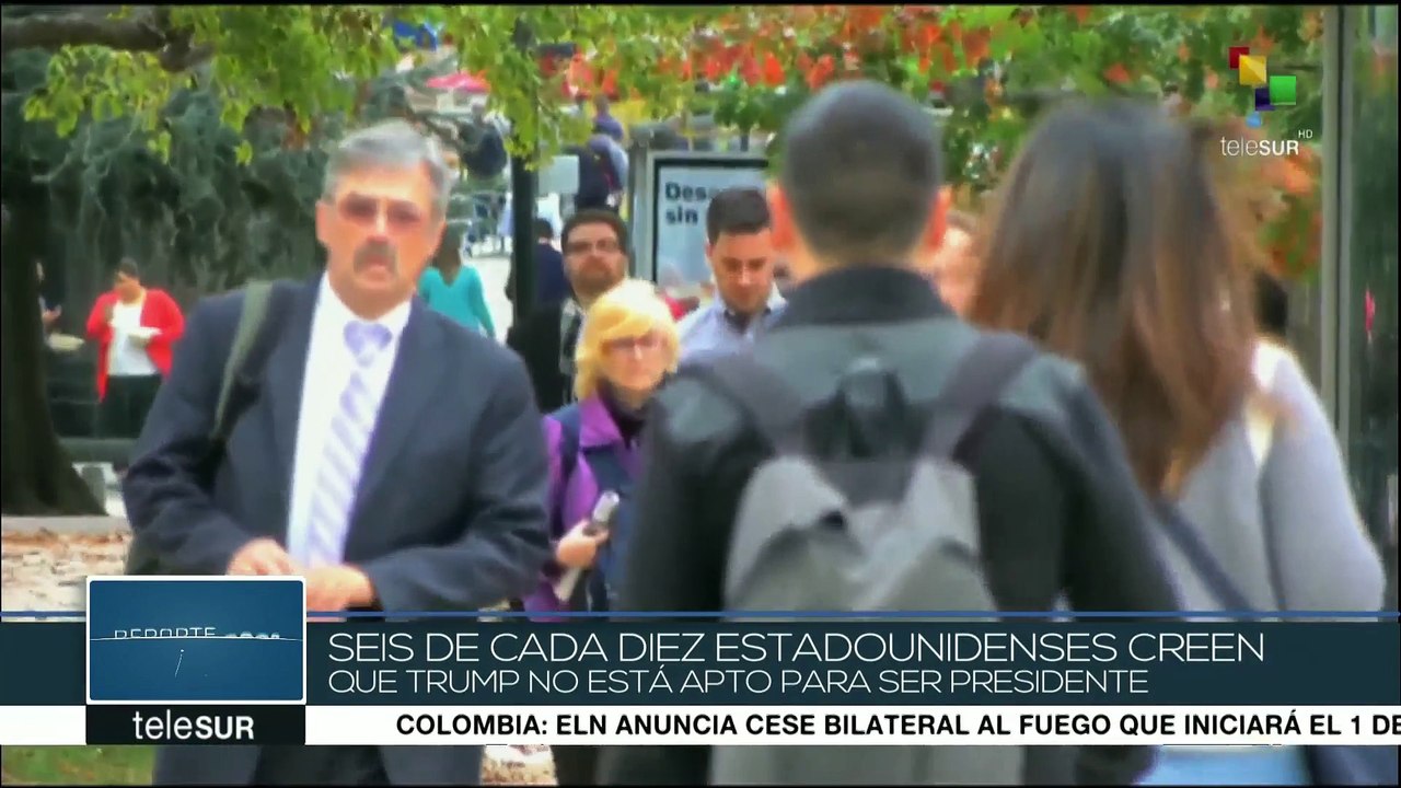 EE.UU.:6 de cada 10 considera que Trump no es apto para ser presidente