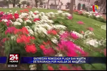 Municipio entrega restaurada Plaza San Martín que había sido deteriorada por huelga de maestros
