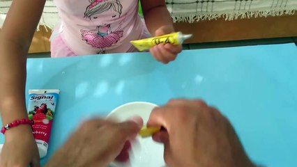 Diş macunu ile Slime yaptık bu kez başardık ::))