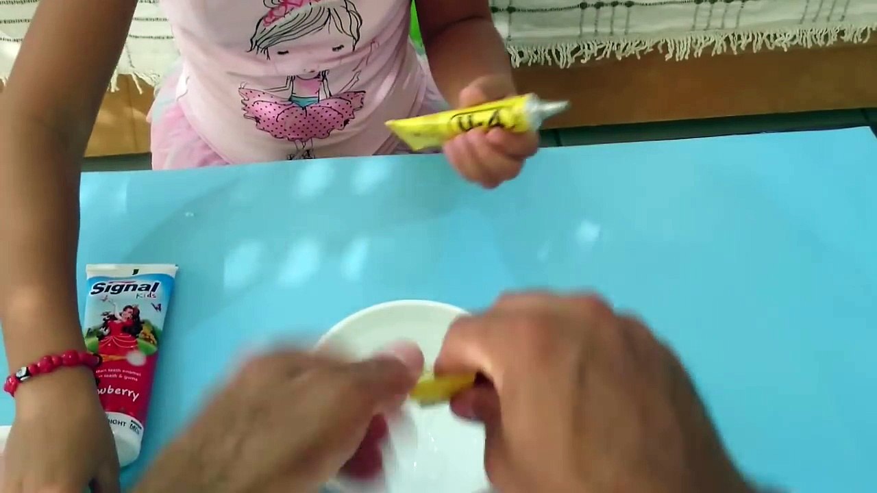 Diş macunu ile Slime yaptık bu kez başardık ::))