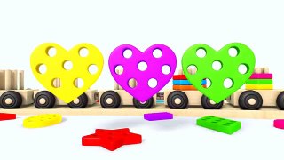 Colors for Children to Learn with Wooden Toy Cars - Shapes & Colors Videos Collection