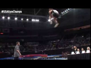 Matthew Hawkins - Double-mini - Pass 1 - 2016 USA Gymnastics Championships - Prelims