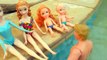 Elsa and Anna toddlers take swimming lessons HUGE POOL under water filming Kristoff frozen disney