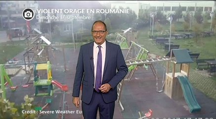 Une cour d'école saccagée par un orage en Roumanie : des images étonnantes !