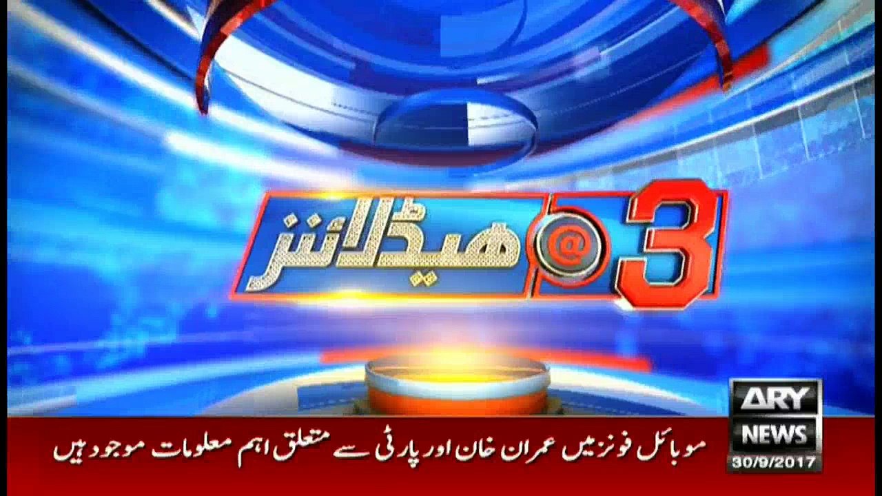 Headlines 1500 30th September 2017