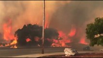 California wildfire comes dangerously close to homes