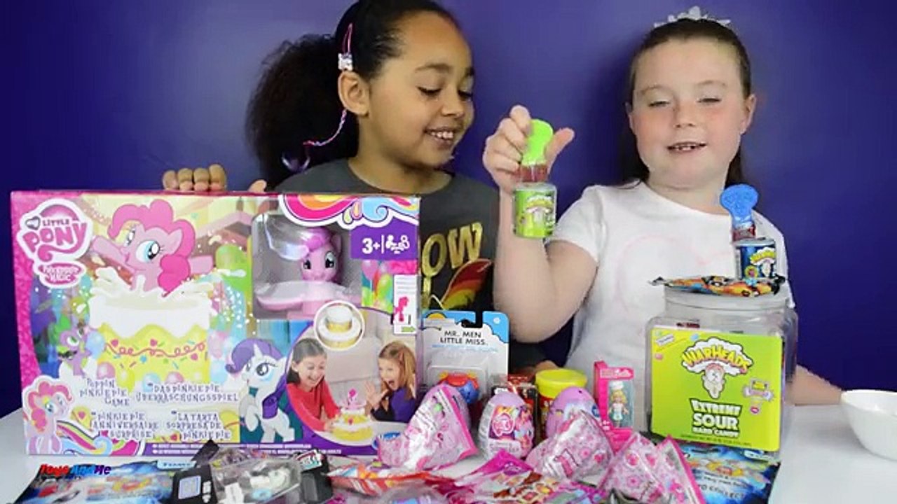 MLP Poppin Pinkie Pie Toy Challenge Game Warheads Extreme Sour Candy Toy Prizes