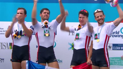 Aviron - ChM (H) : La Marseillaise des français titrés en 4 de couple
