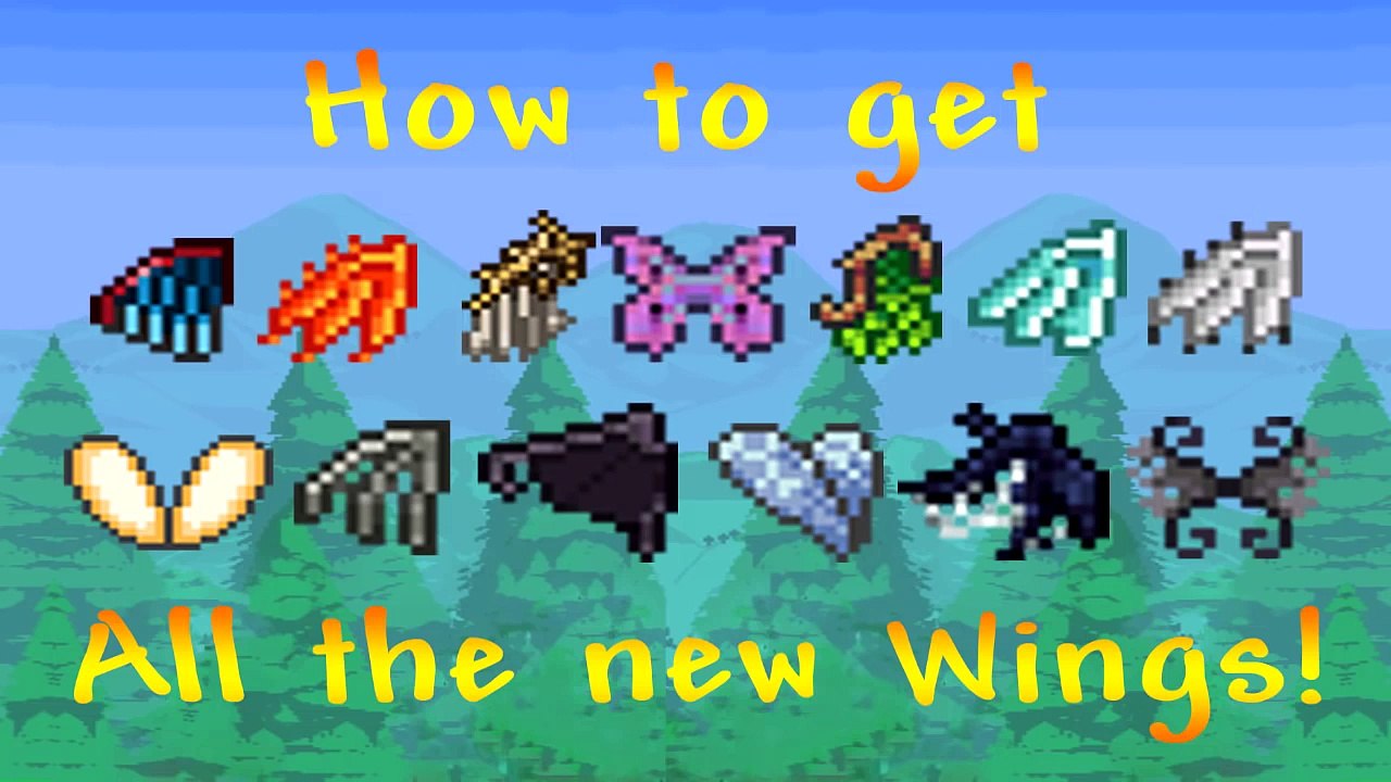 Terraria - How To Get All The New Wings - BenyHild