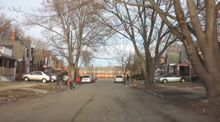 DETROIT EAST WEST SIDE GRAFFITI ON BUILDING