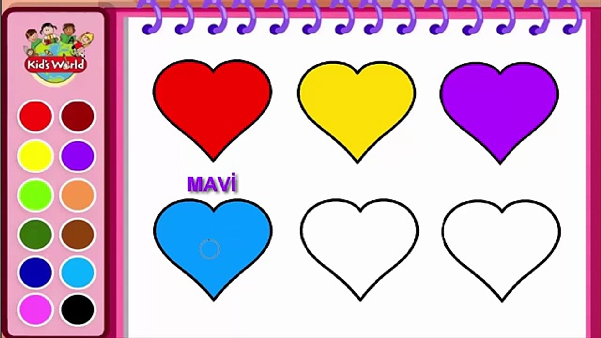 Renkleri Öğreniyorum l Çocuklar İçin Kalp Boyama Oyunu l Çoc - Dailymotion  Video