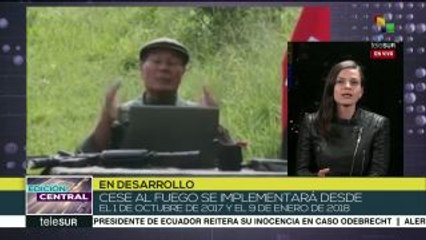 Anuncian cese bilateral y temporal al fuego en Colombia