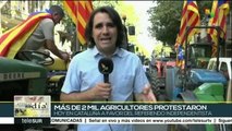 Miles de campesinos toman las ciudades catalanas a favor del referendo