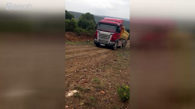 Kaçak hafriyat avcıları görüntüledi