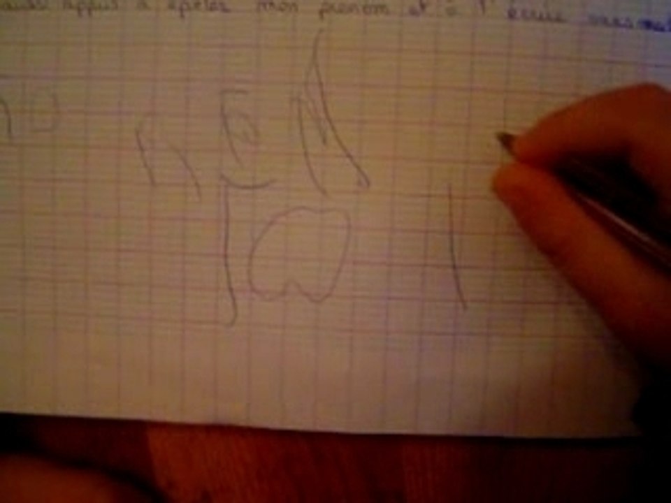J ecris mon prenom
