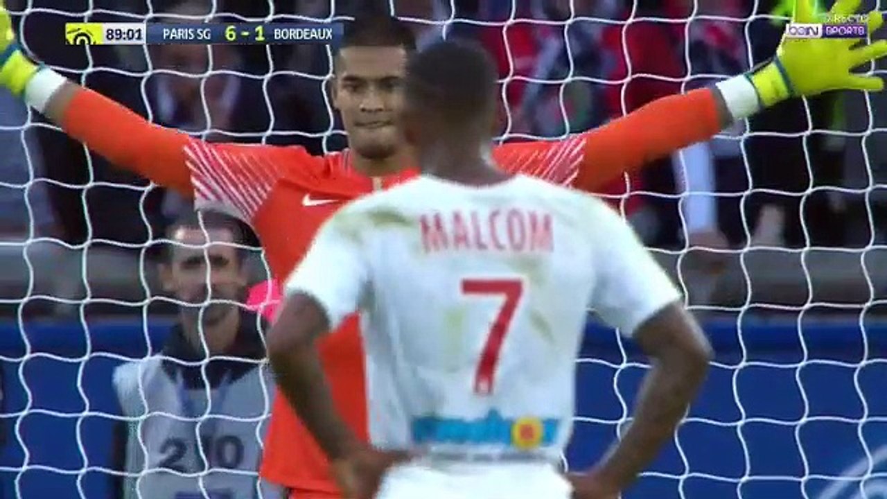 Malcom penalty Goal HD - Paris SG 6 - 2 Bordeaux - 30.09.2017 (Full Replay)