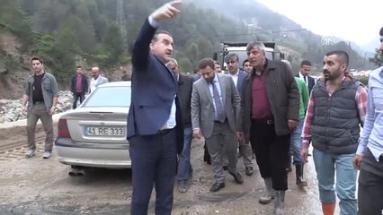 Gençlik ve Spor Bakanı Bak, Heyelan Bölgesinde İncelemelerde Bulundu