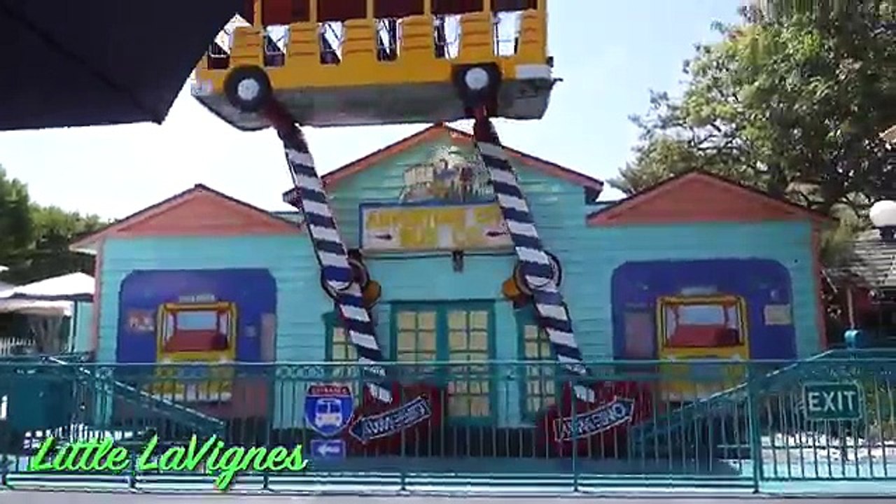 FAMILY FUN OUTDOOR AMUSEMENT PARK for Kids Carousel, School Bus + Train rides! ~ Little LaVignes