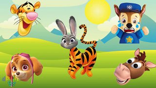 Animaux pour drôle têtes de enfants Apprendre vidéo sauvage avec mal Zootopia |