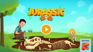 Fun Jurassic Dig Kids Games - Kids Find Hidden Dinosaur Bones With Cute Vehicles - Kid Dinosaur Game