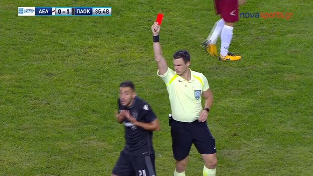 Koulouris Red card - AEL Larisa 0-1 PAOK - 30.09.2017 [HD]
