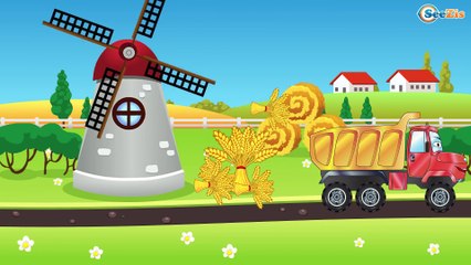 The Red Truck at the Construction Site - Funny Cars TV - Cars & Trucks for Kids